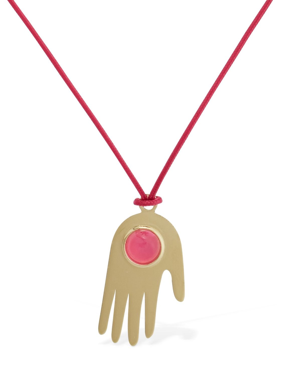 Shop Isabel Marant Moonlight Long Necklace In Fuchsia,gold