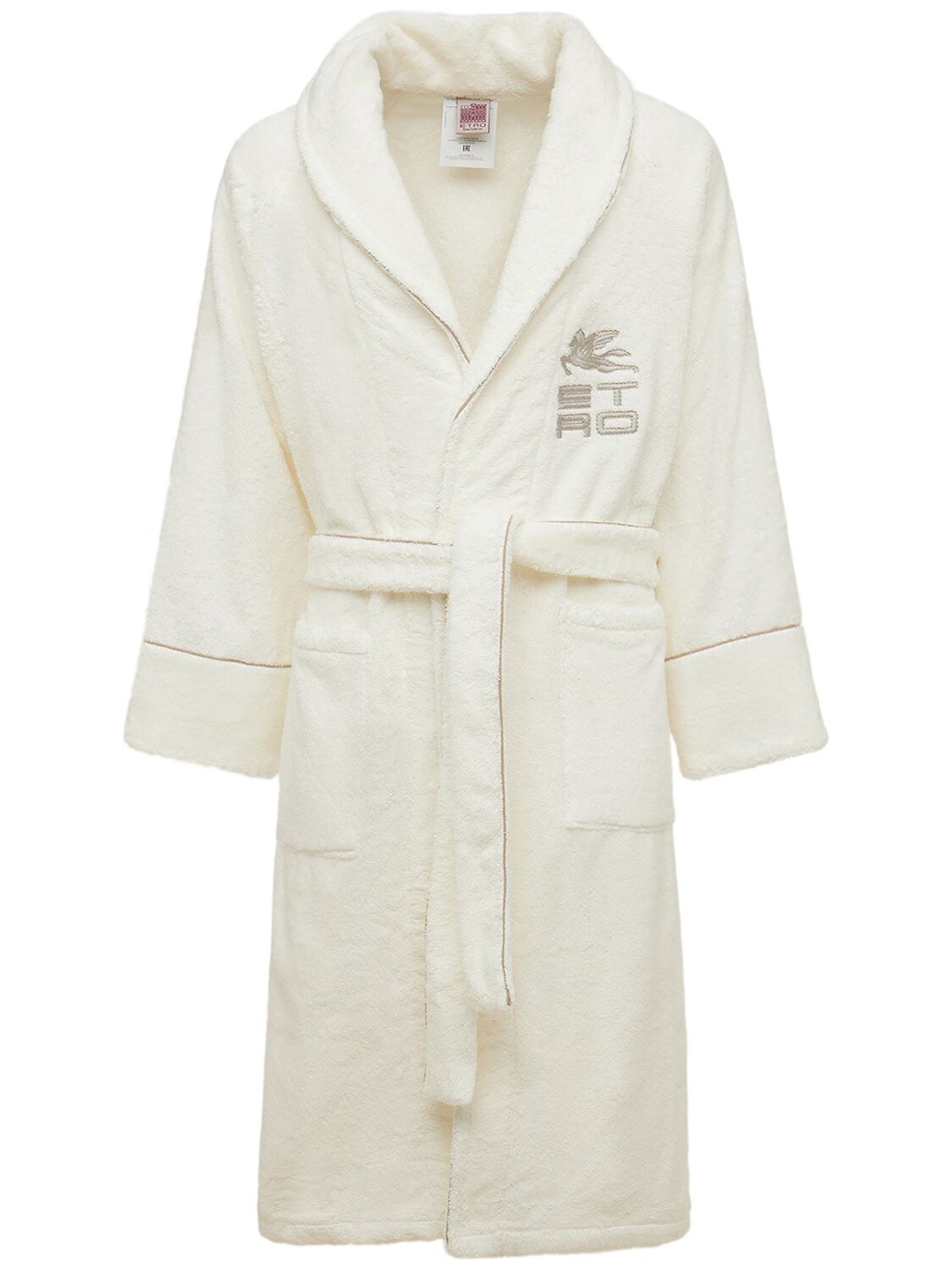 Etro - Embroiderd bathrobe - White | Luisaviaroma