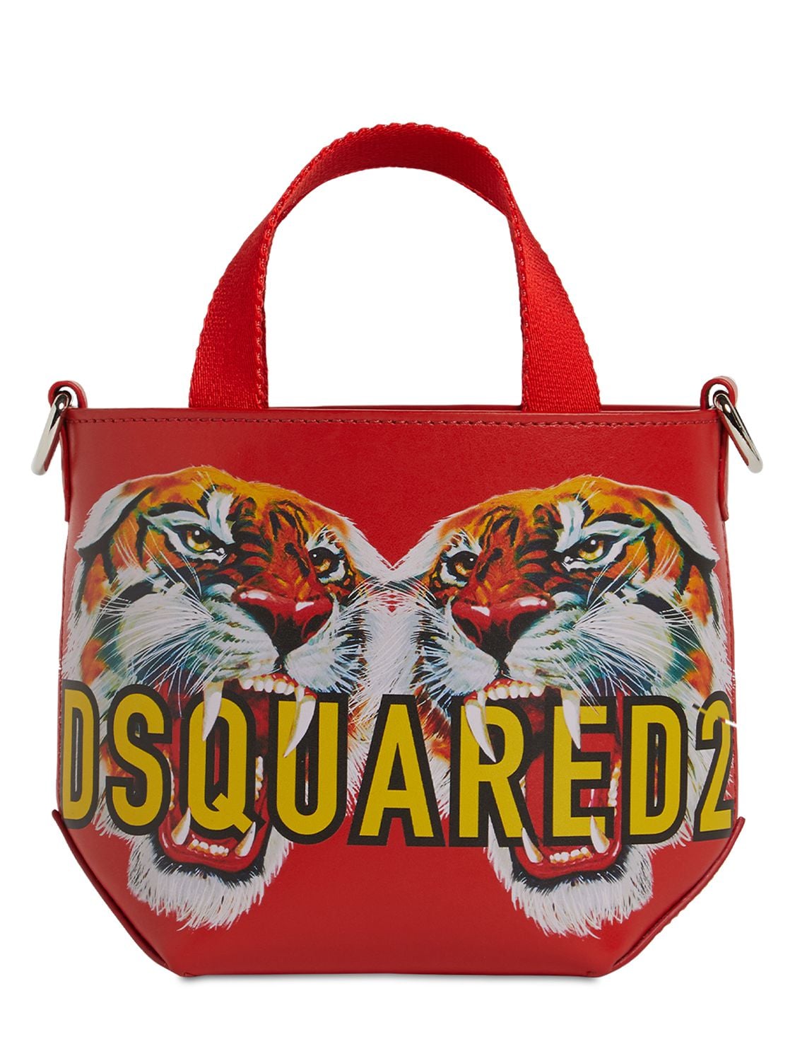 Dsquared2 Tigers Leather Top Handle Bag