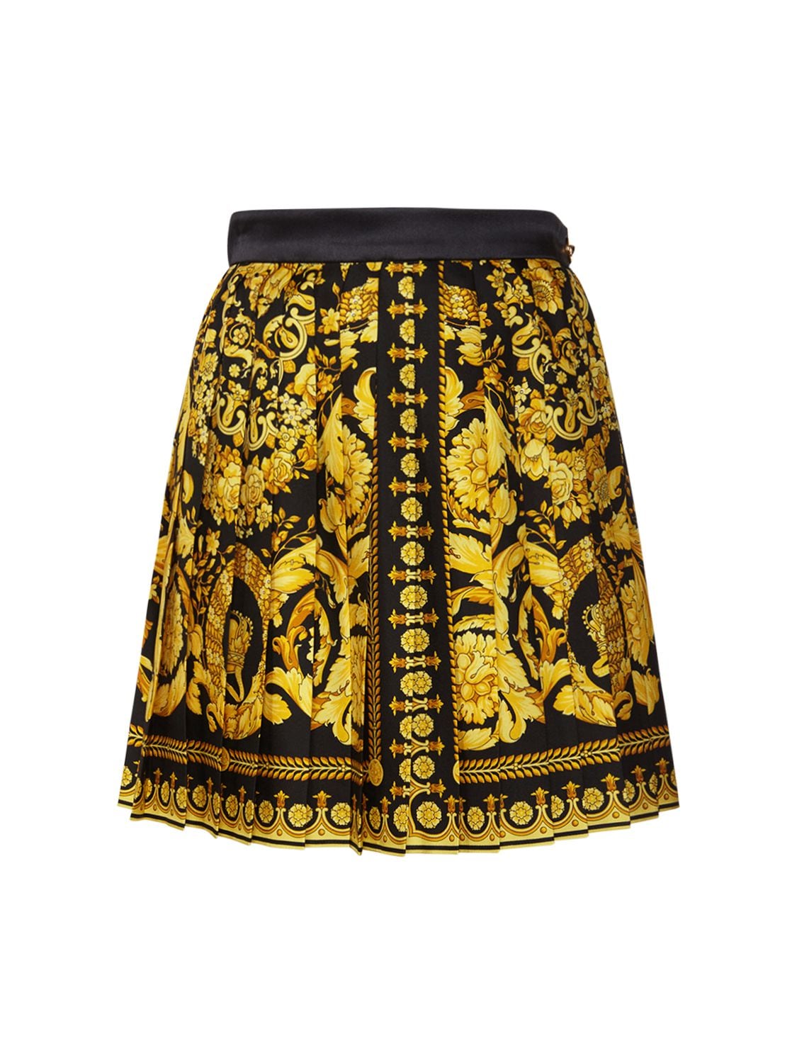 Versace - Twill heritage pleated mini skirt - Multicolor | Luisaviaroma