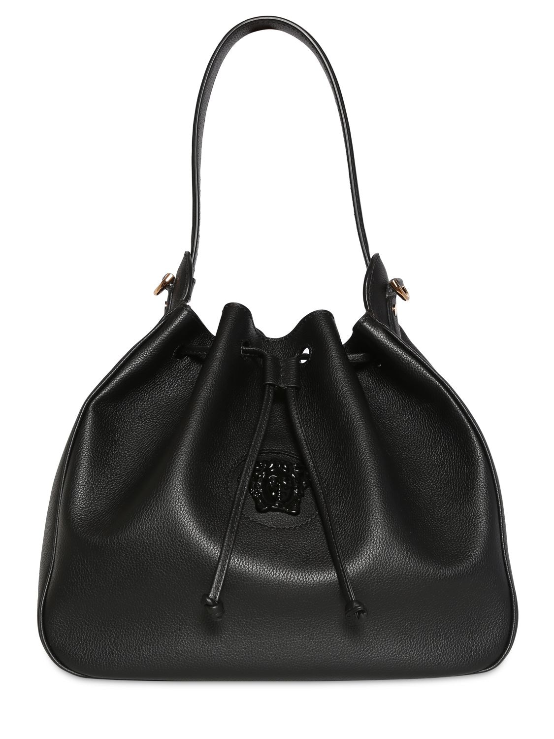 Medusa Leather Bucket Bag