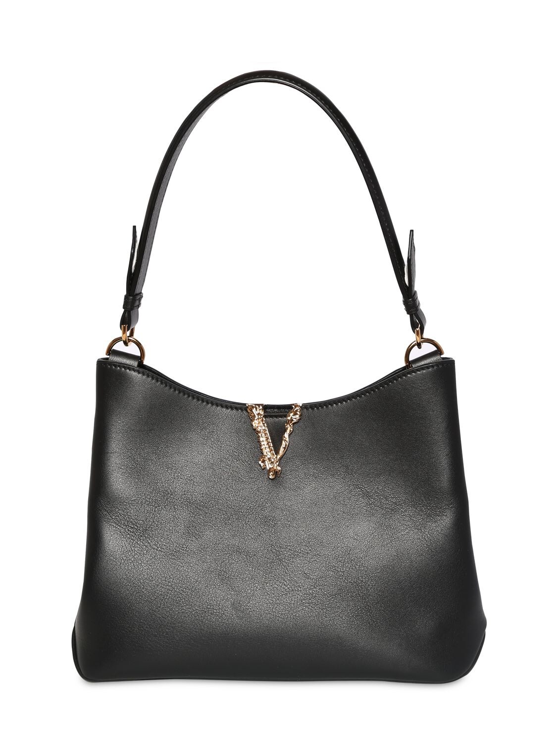 Versace Virtus Shoulder Bag Black Leather ref.789929 - Joli Closet