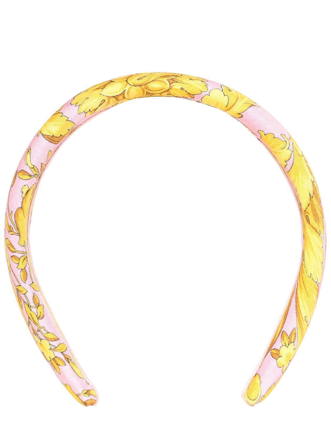 Versace baroque-print silk headband - Pink