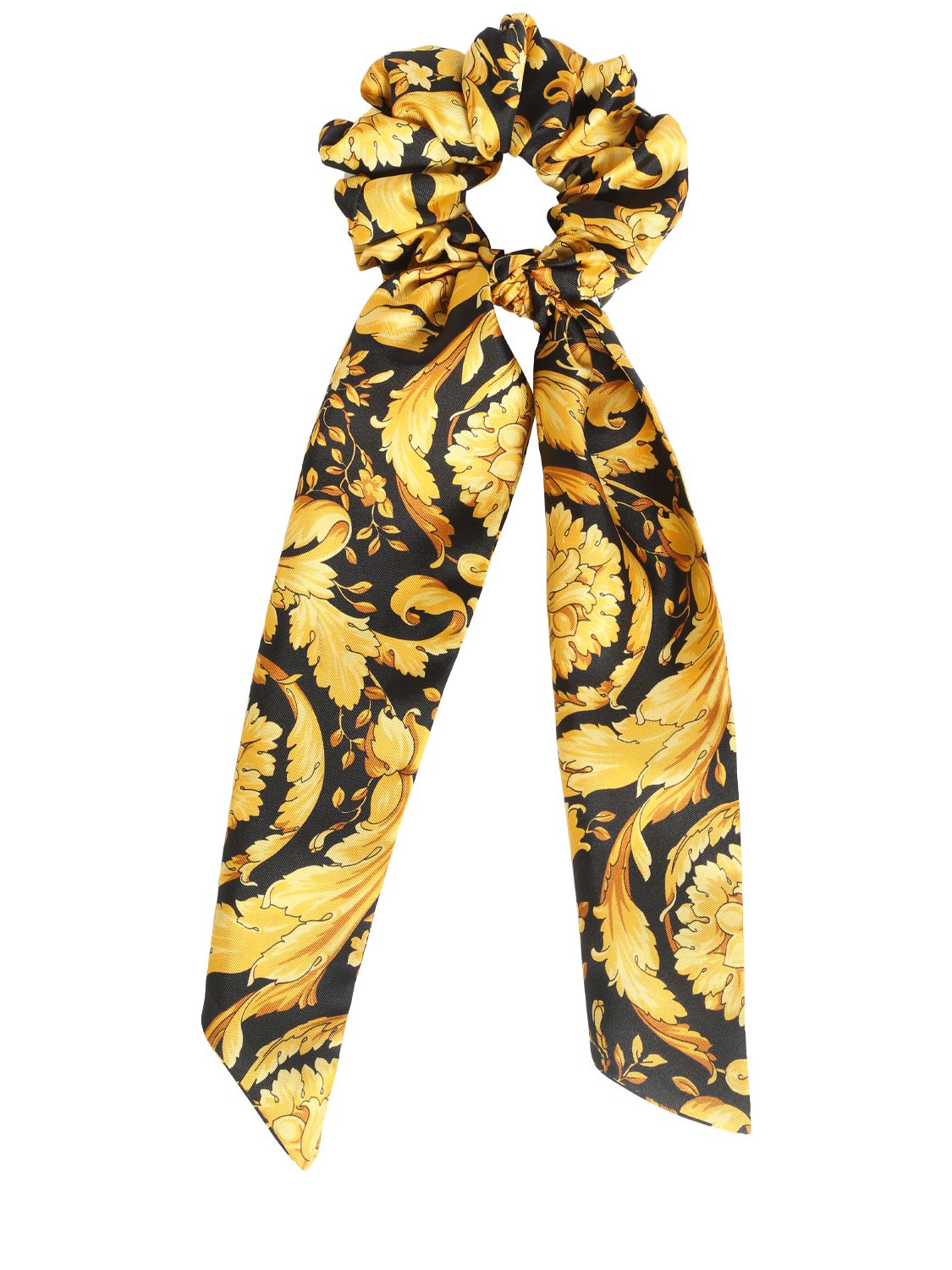 Baroque Printed Silk Twill Scrunchie