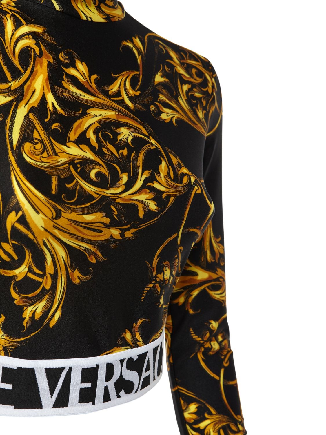 Versace Garland-print Cropped Top