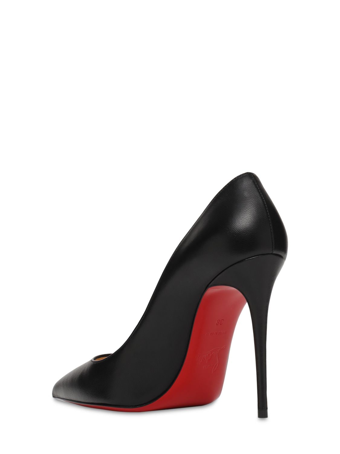 Shop Christian Louboutin 100mm Kate Leather Pumps In 블랙