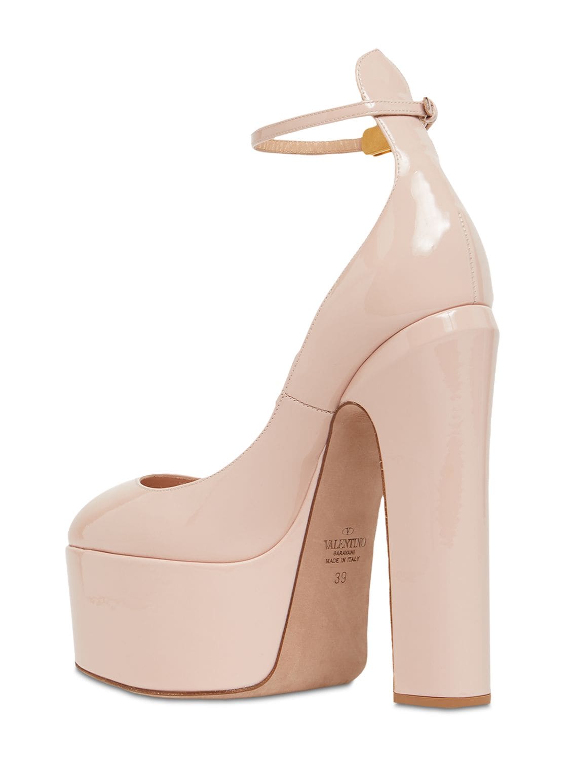 Shop Valentino 155mm Tango Patent Leather Pumps In Blush