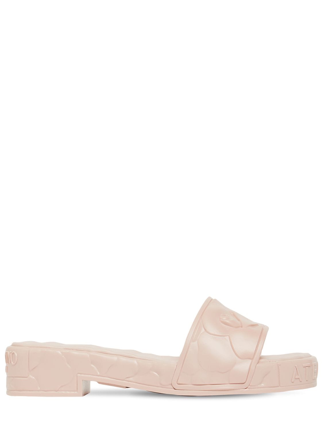 Valentino Garavani 40mm Atelier Rubber Slide Sandals In Роза