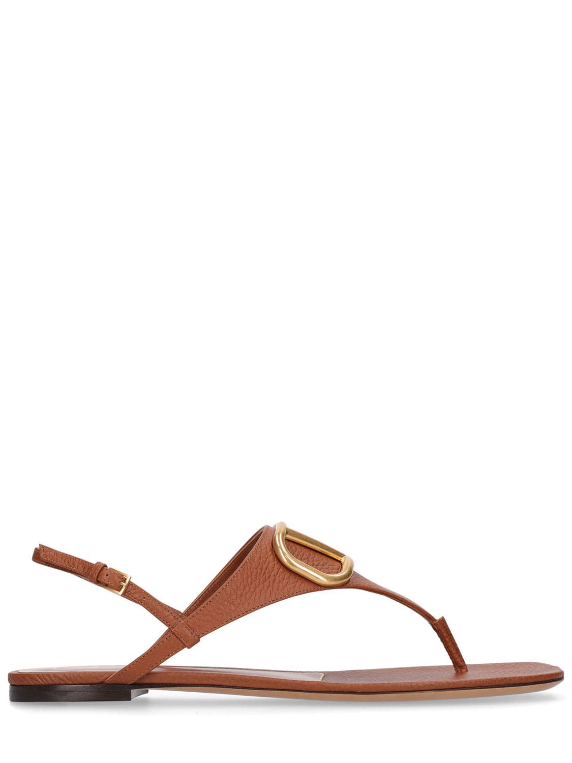 VALENTINO GARAVANI 10mm Vlogo Leather Thong Sandals