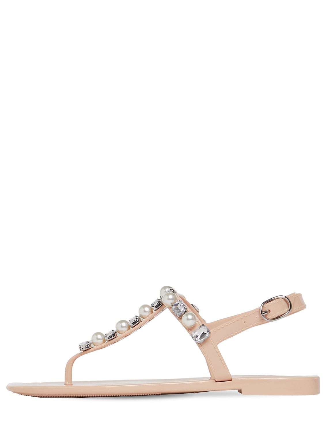 15mm Goldie Crystal Jelly Thong Sandals