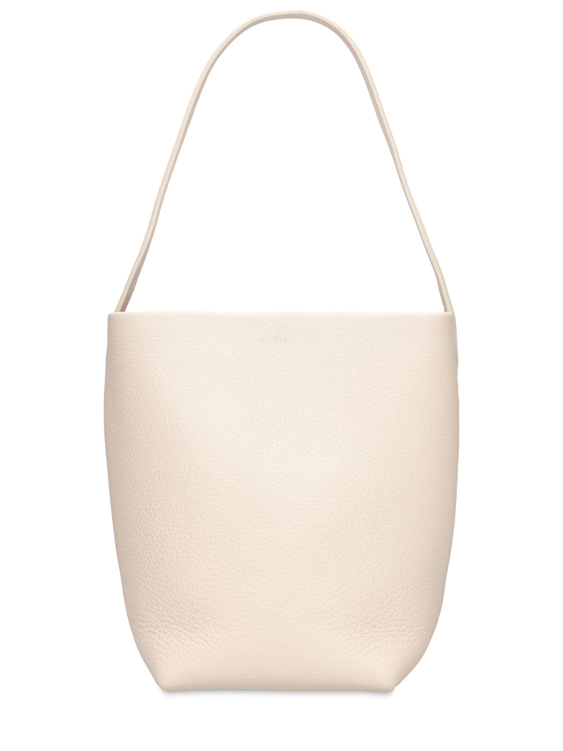 The Row Small Lux Grain Park Leather Tote Bag In Ivory