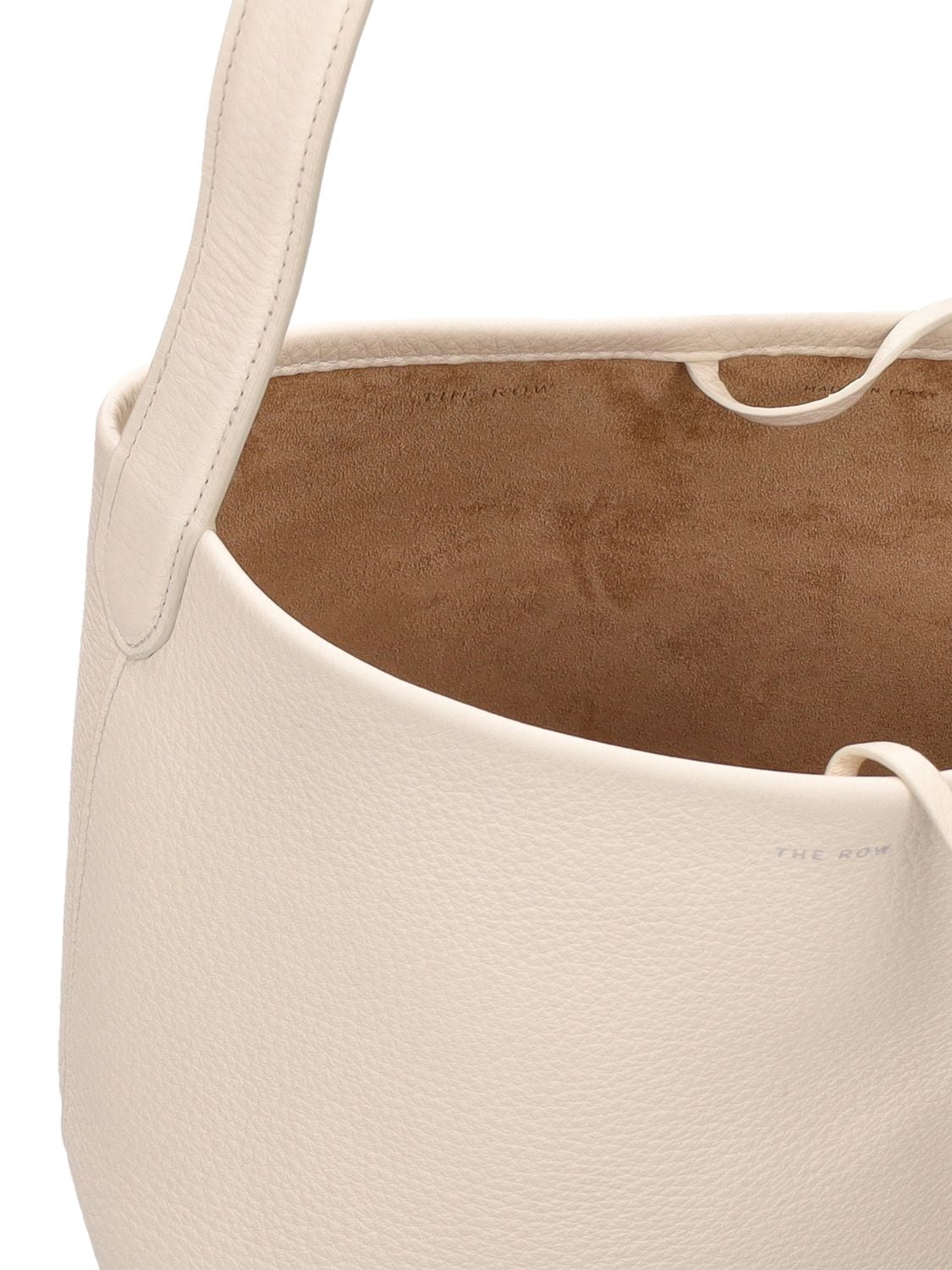 Shop The Row Small N/s Lux Grain Park Leather Tote In Ivory