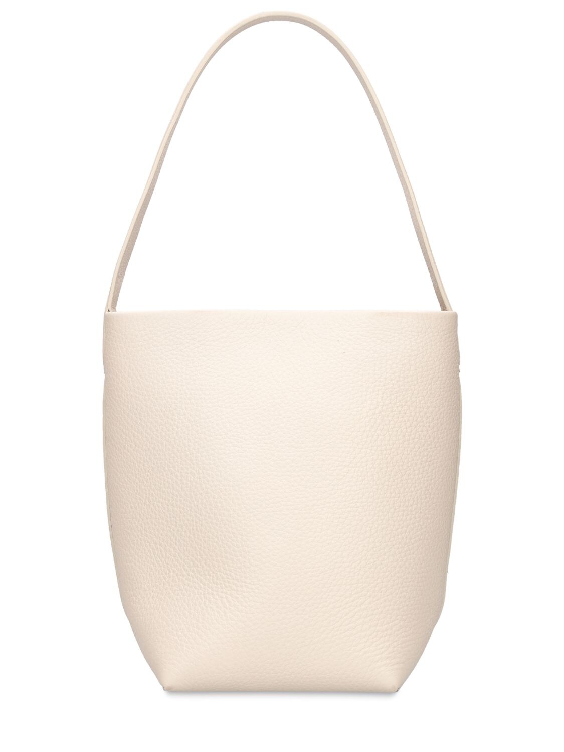 Shop The Row Small N/s Lux Grain Park Leather Tote In Ivory