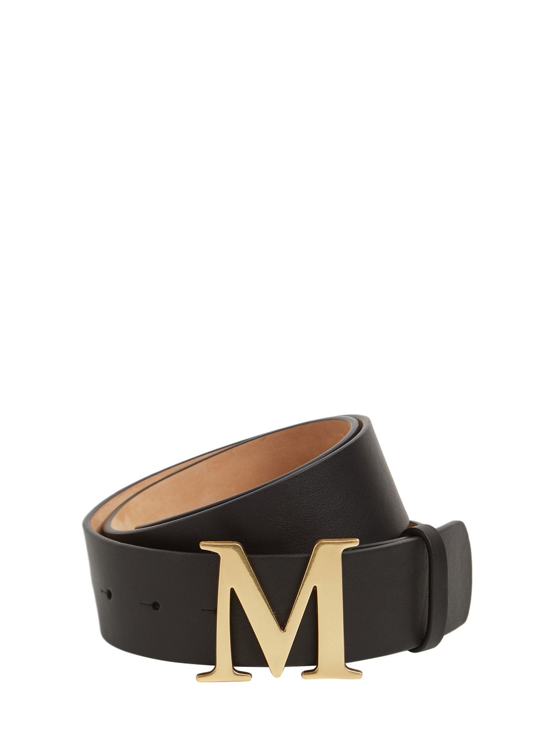 Max Mara Emme Soft Leather Belt In Black | ModeSens
