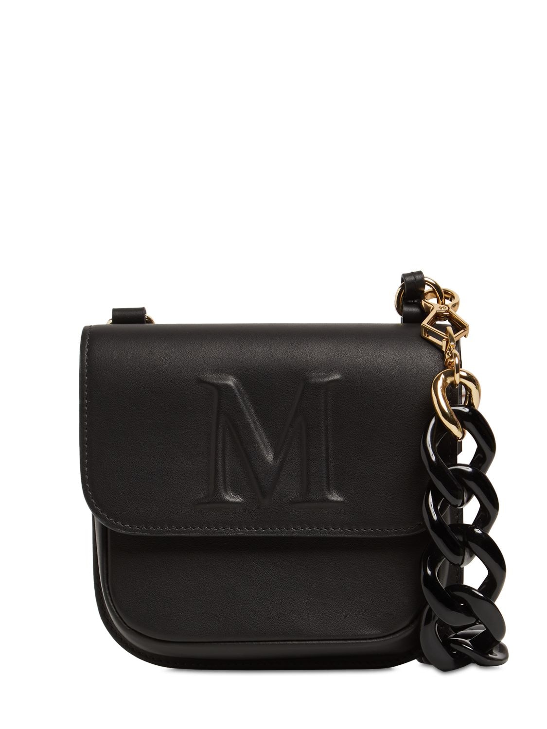 Max Mara Mym Soft Leather Shoulder Bag In Black | ModeSens