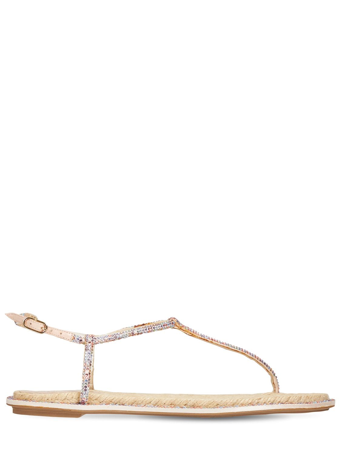 René Caovilla - 10mm embellished thong sandals - Nude | Luisaviaroma