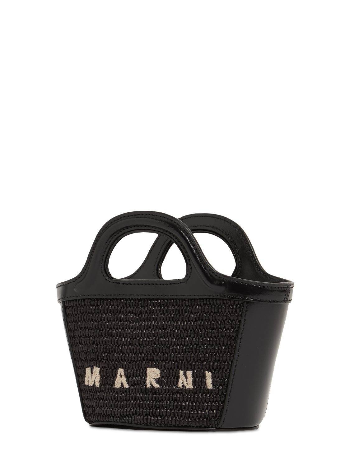 Shop Marni Micro Tropicalia Summer Top Handle Bag In 블랙