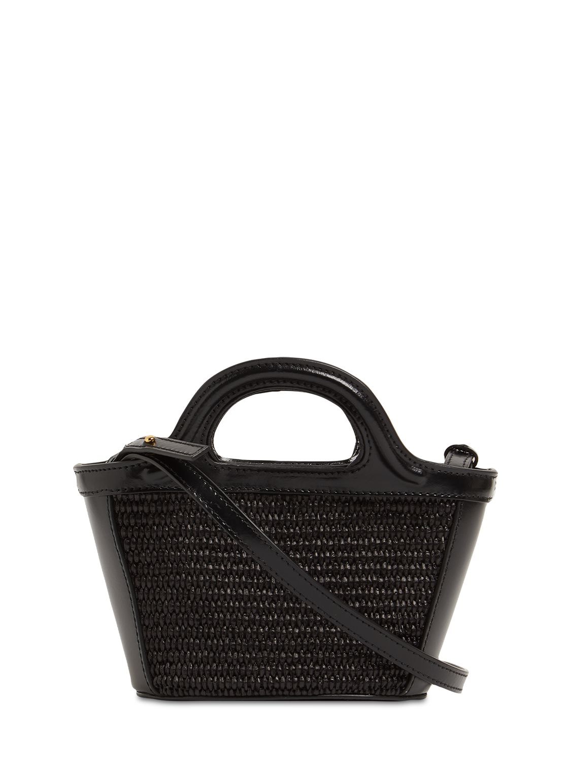 Shop Marni Micro Tropicalia Summer Top Handle Bag In 블랙