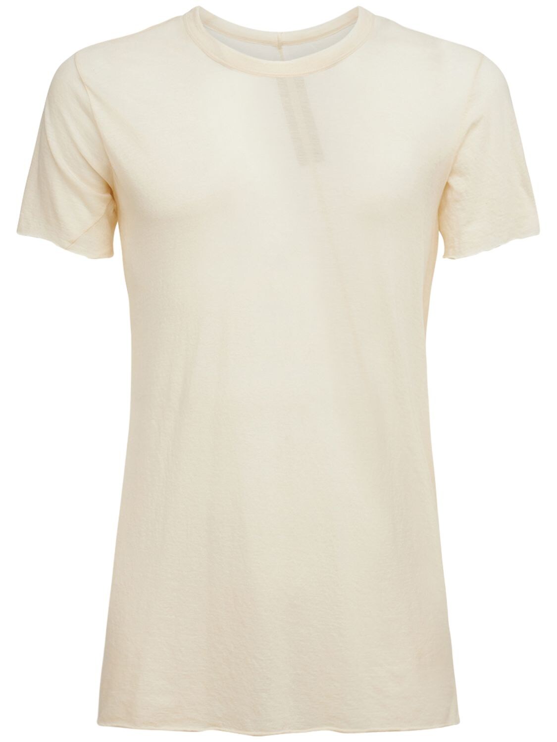 Rick Owens Light Cotton Jersey T-shirt In Natural