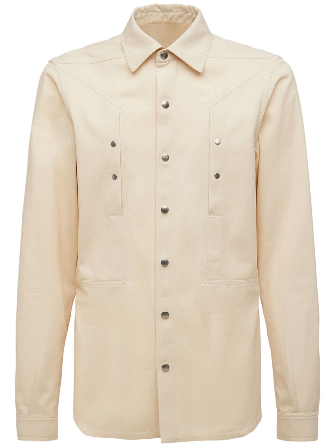 RICK OWENS Light Cotton Drill Outer Shirt Jacket | Smart Closet