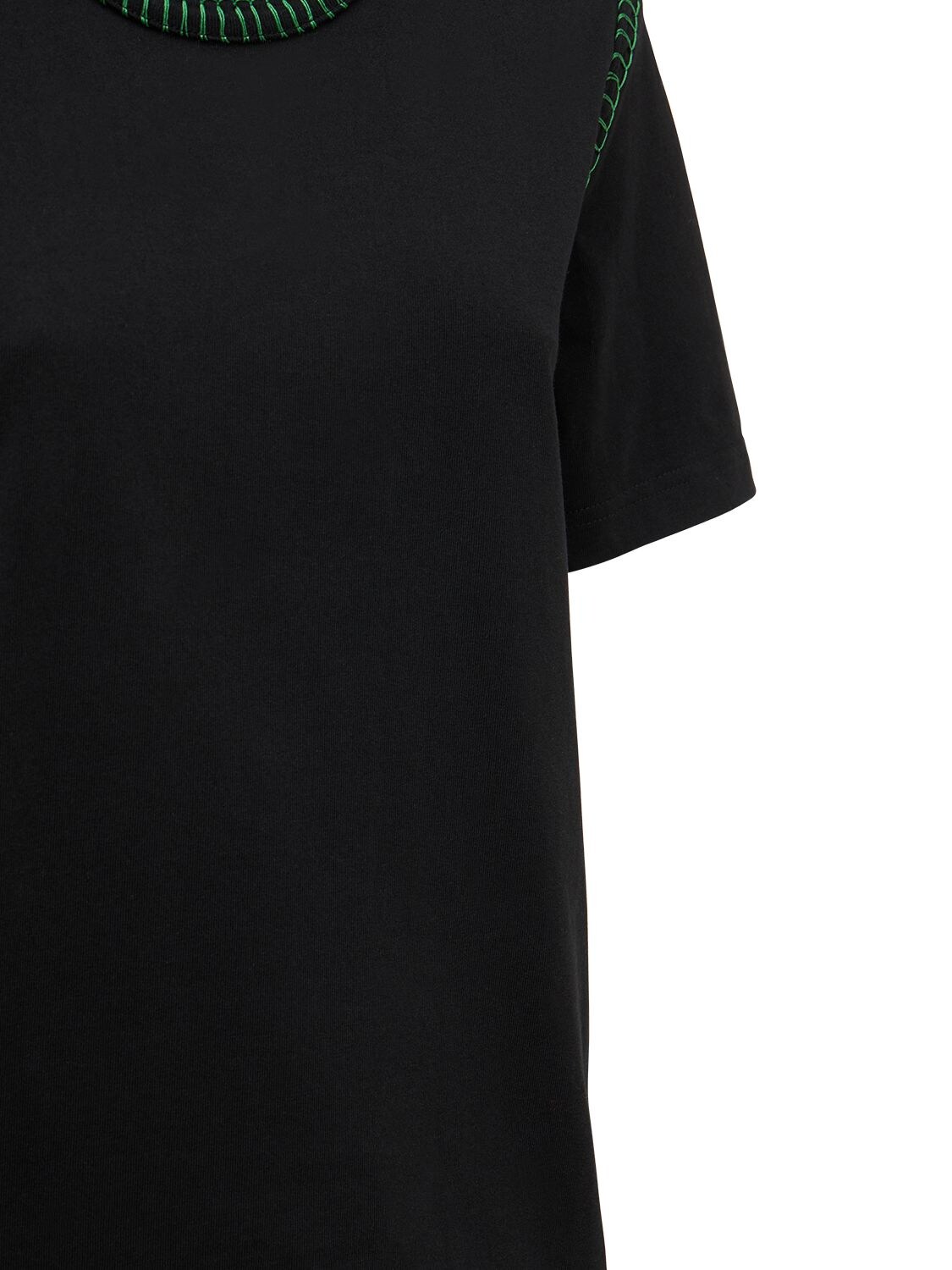 BOTTEGA VENETA: Overlock t-shirt - Black  Bottega Veneta t-shirt  690713V1P70 online at