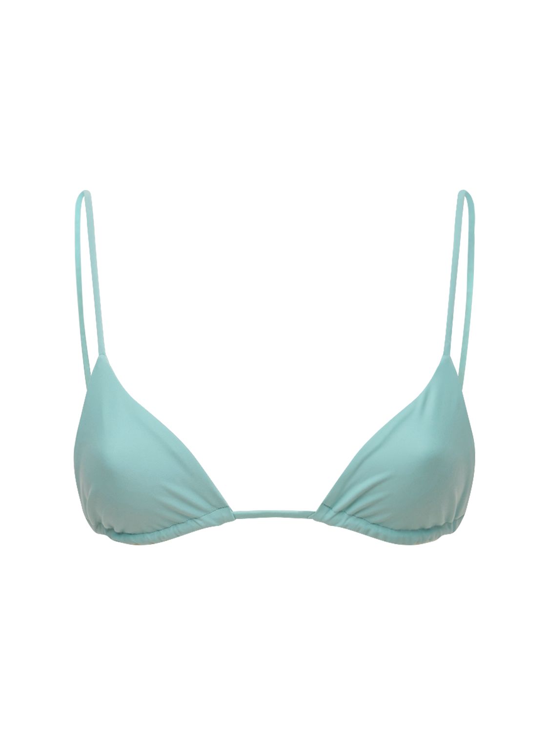 Jade Swim Via Triangle Bikini Top In Light Blue