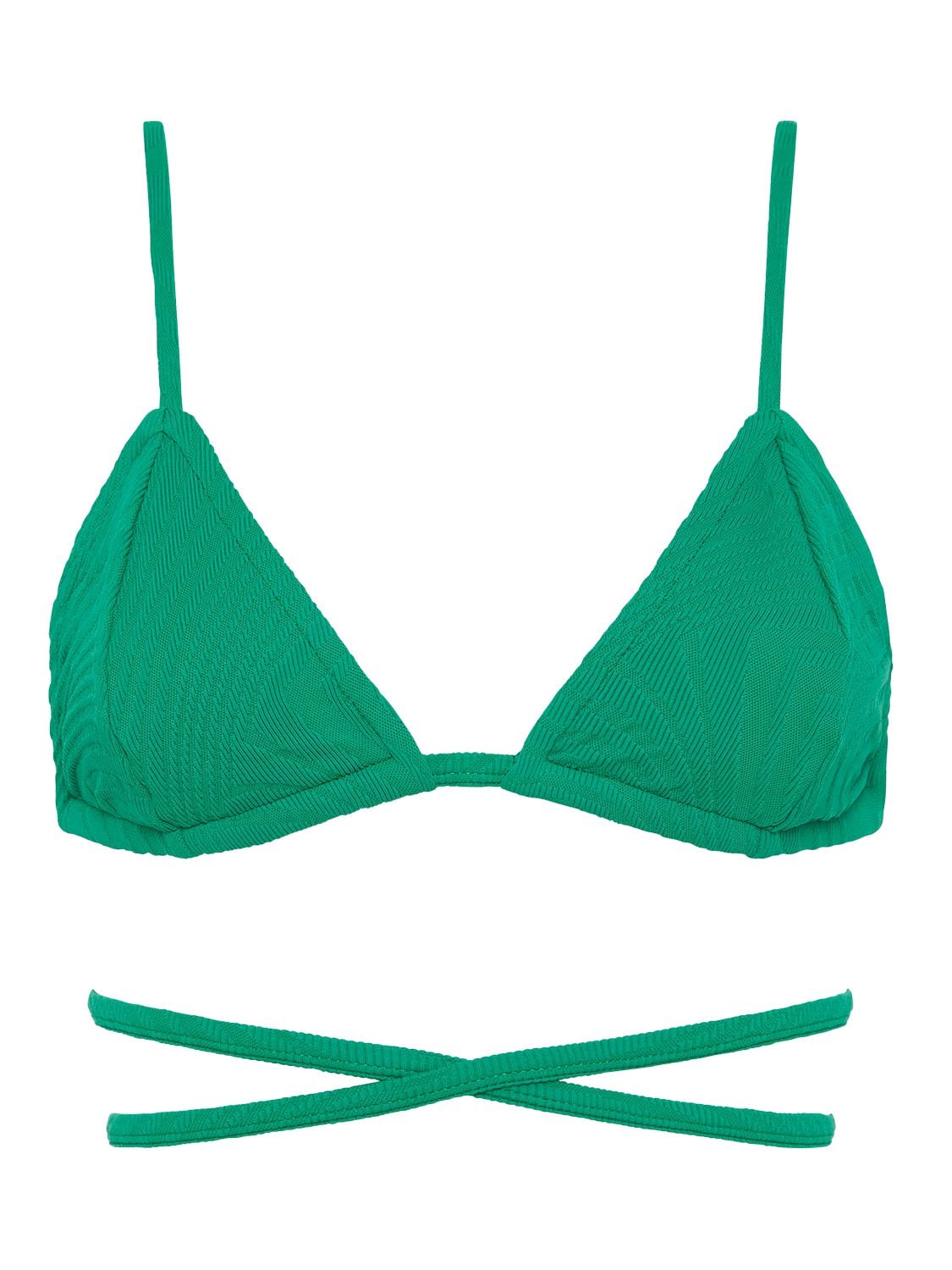 Fella Swim Akira Triangle Bikini Top In Green