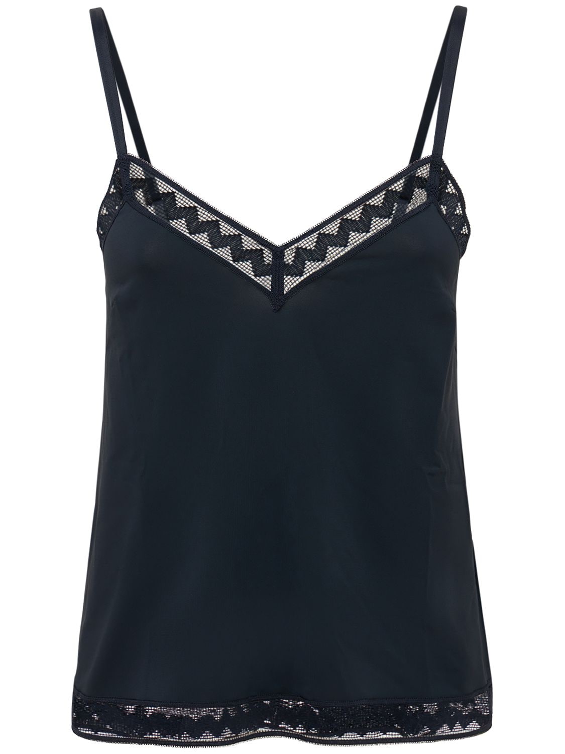 Shop Eres Sandra Camisole Top W/ Lace Detail In Blue
