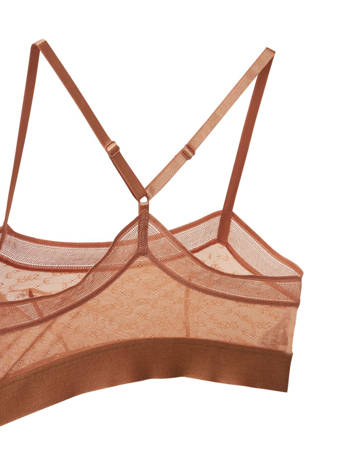 Shop Eres Figure Stretch Lace Bralette In Beige