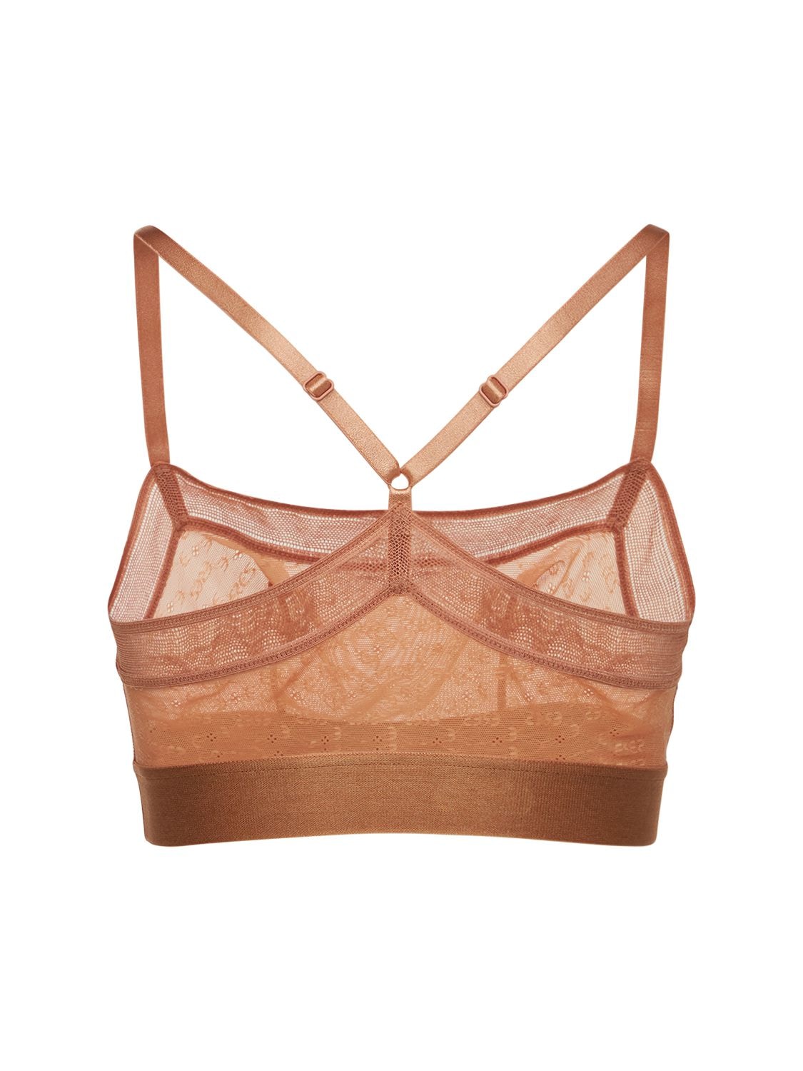 Shop Eres Figure Stretch Lace Bralette In Beige