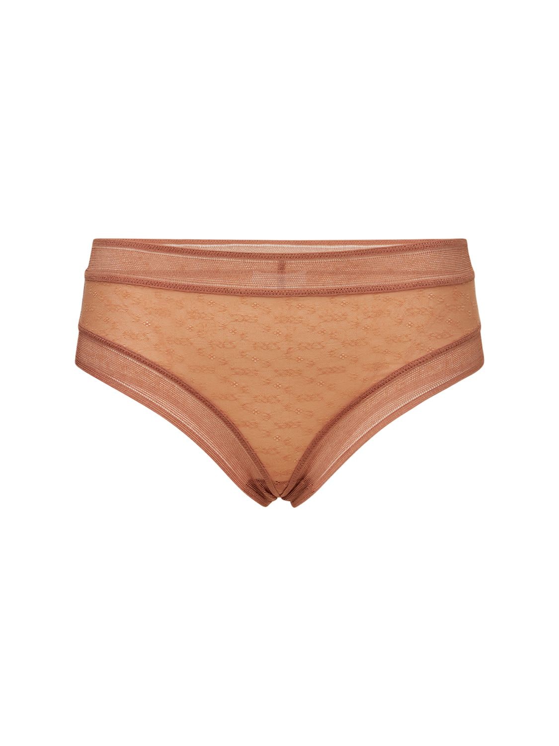 Eres Allura Lace Thong In Beige