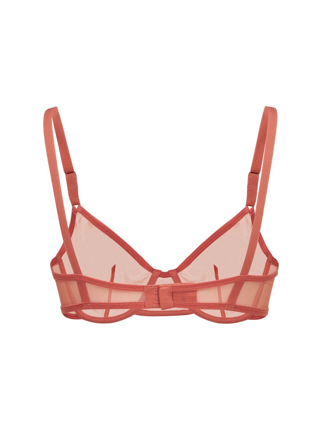 Shop Eres Eden Full Cup Mesh Triangle Bra In 粉色