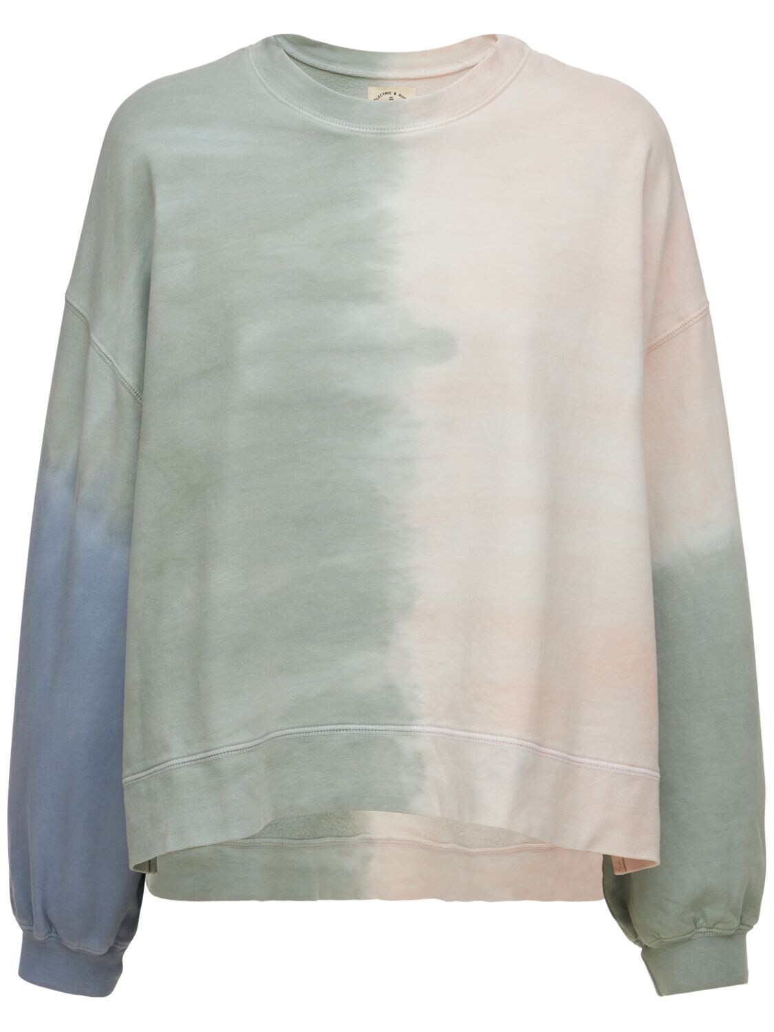 Electric & Rose - Neil color block cotton blend sweatshirt - Green/Pink ...