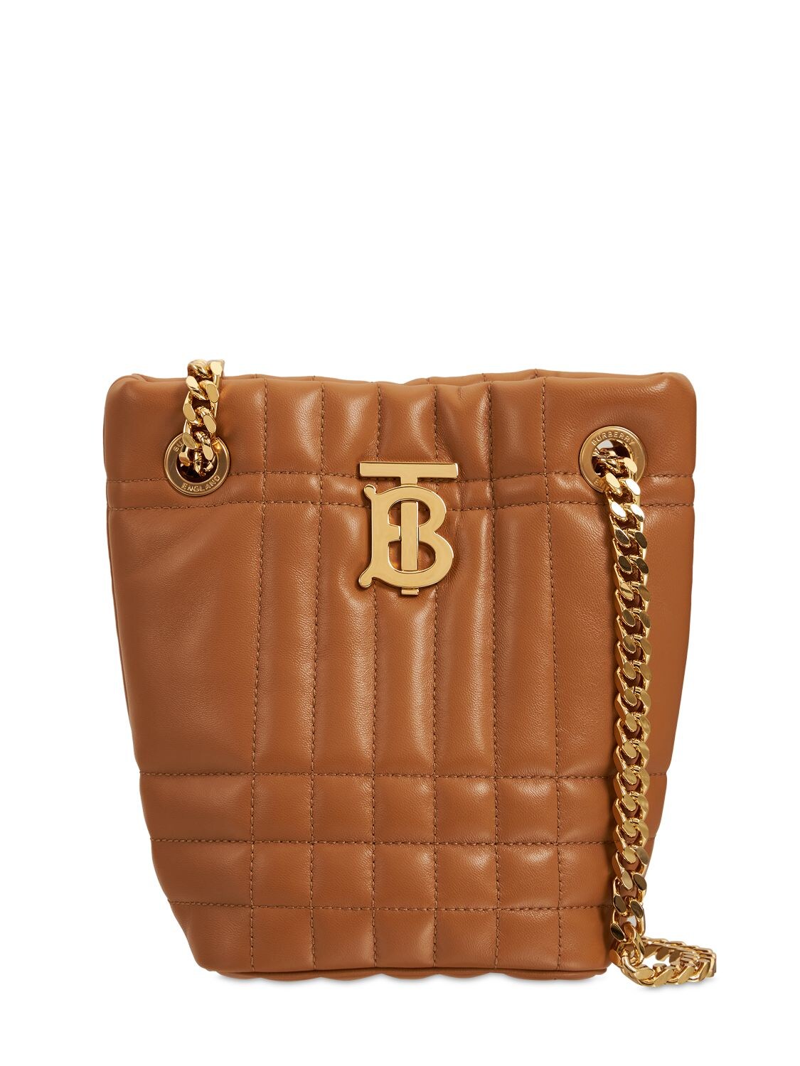 BURBERRY Mini Lola Quilted Leather Bucket Bag