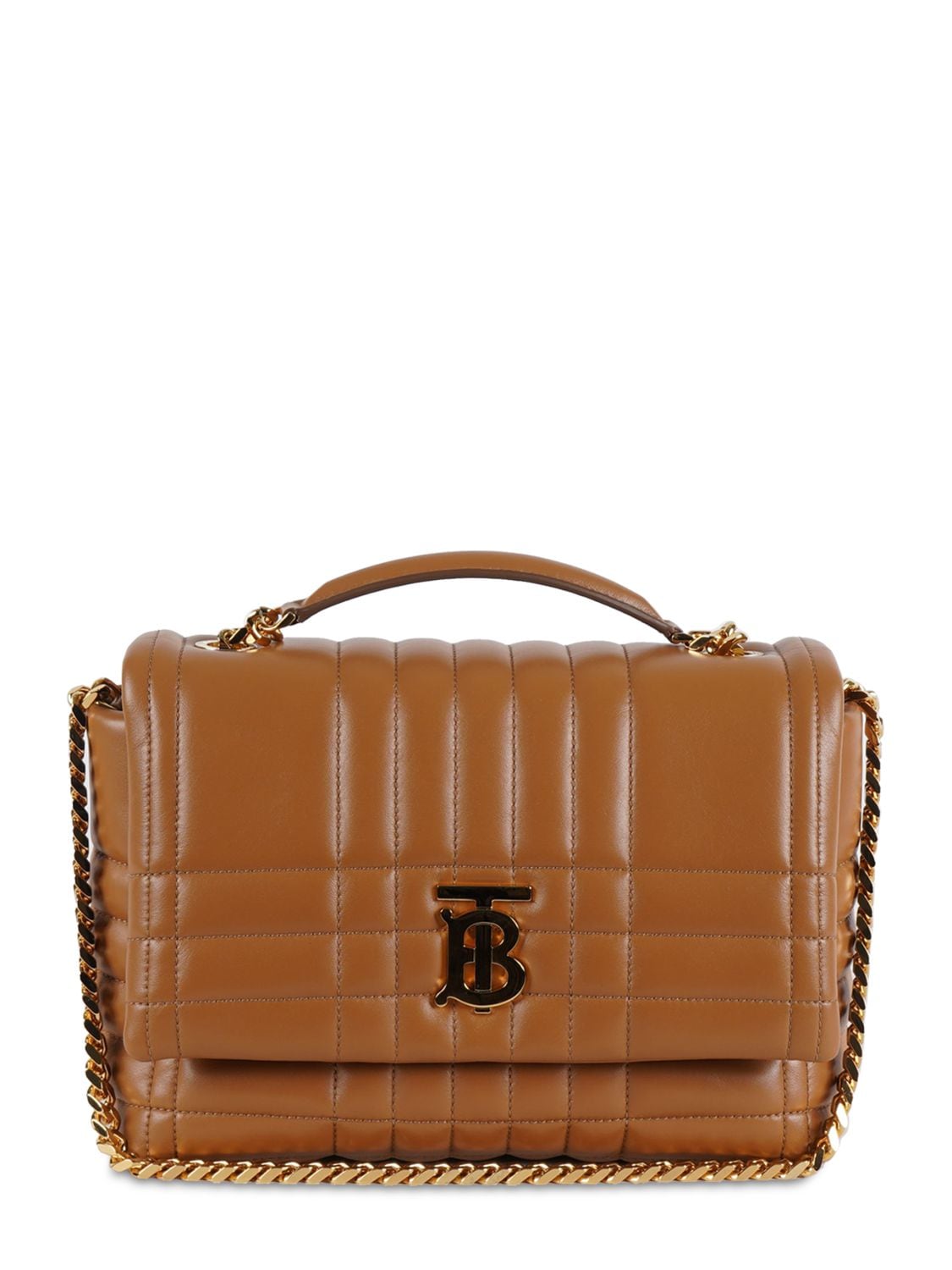 Burberry Small Lola Satchel Quilted Leather Bag In Marple Brown | ModeSens