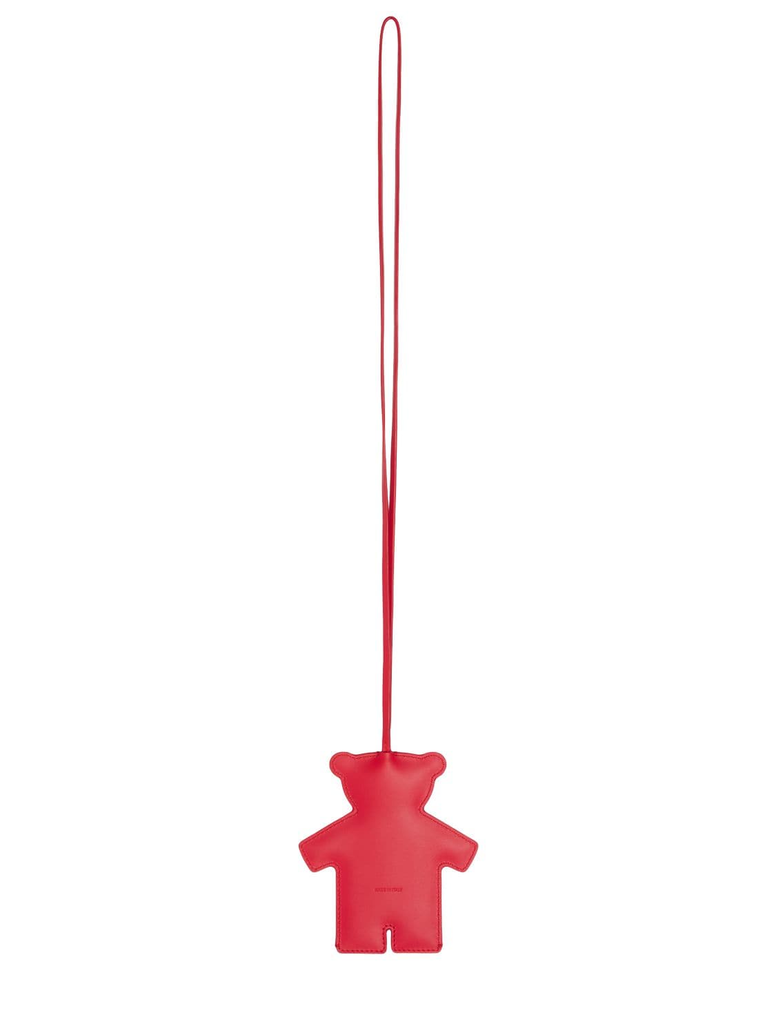 Burberry Thomas Grained Leather Charm In Bright Red