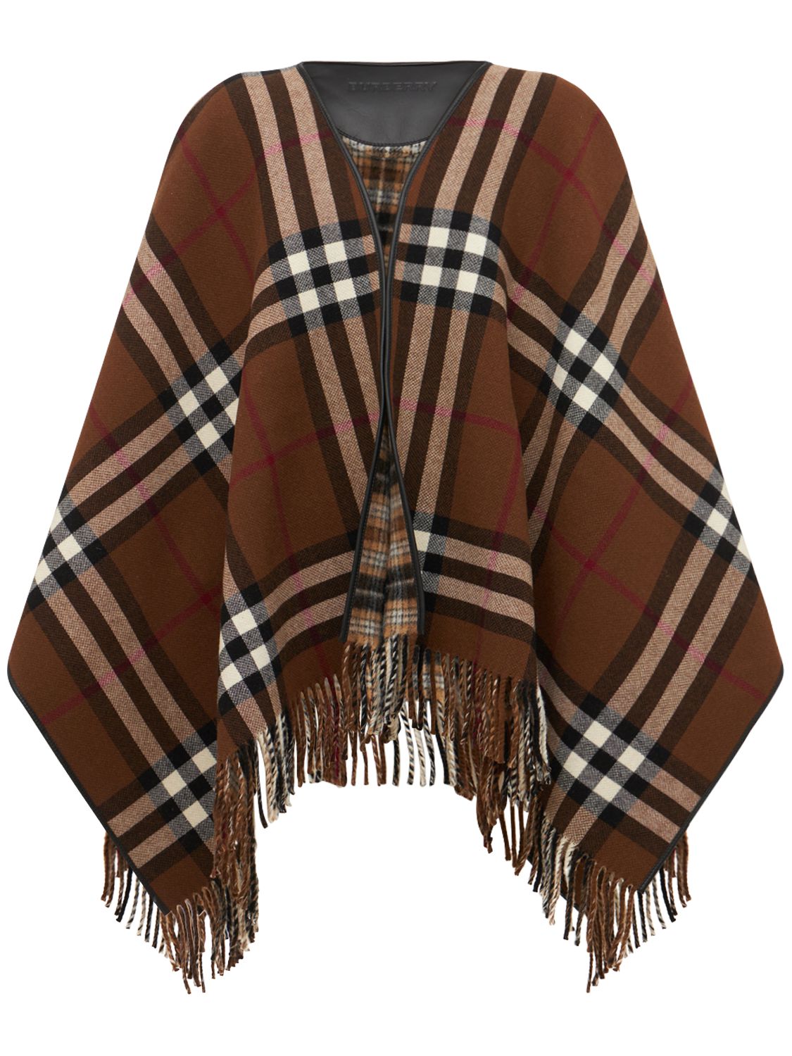 burberry check cape