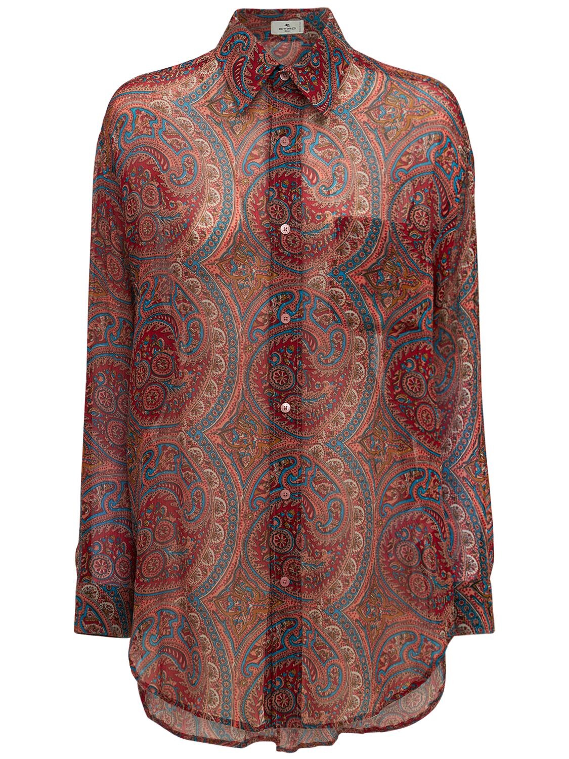 Etro - Printed silk chiffon shirt - Multicolor | Luisaviaroma