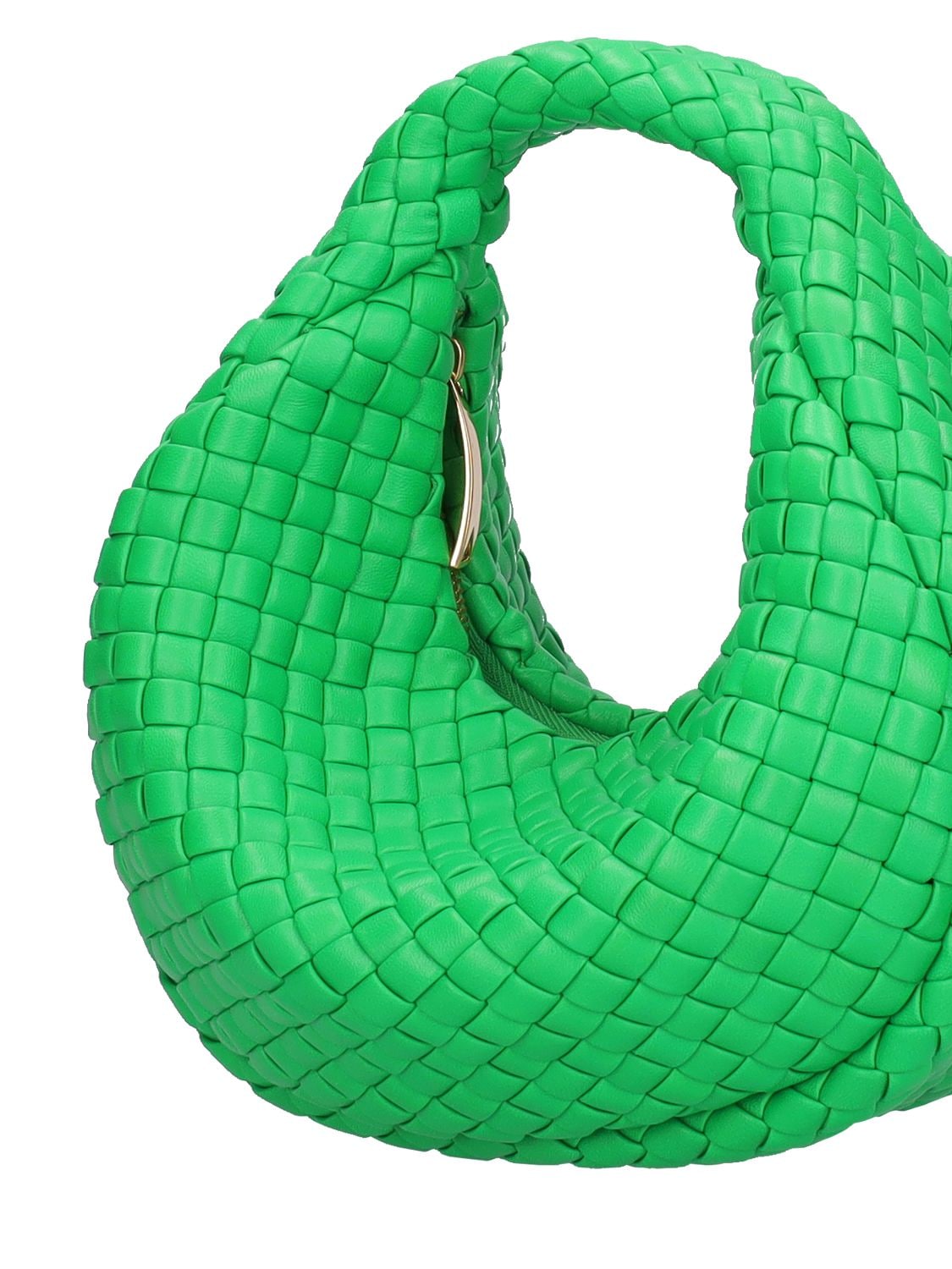 Shop Bottega Veneta Mini Jodie Padded Leather Top Handle Bag In Parakeet