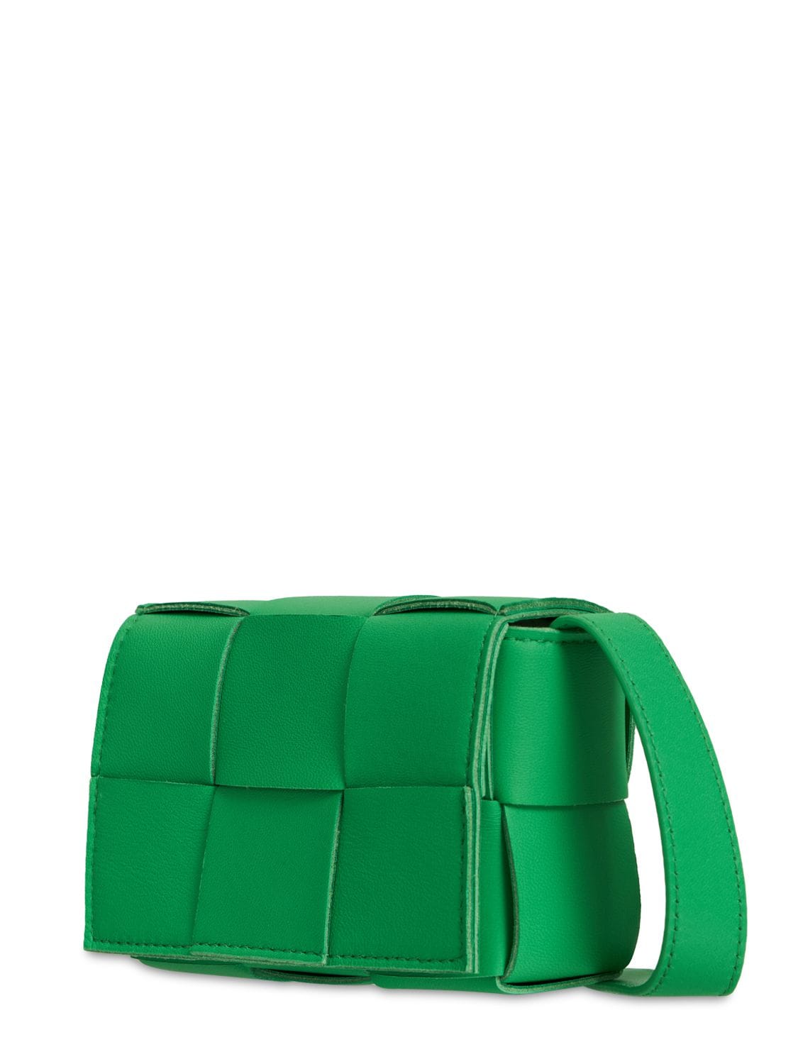 Bottega Veneta Candy Padded Cassette Leather Shoulder Bag Green