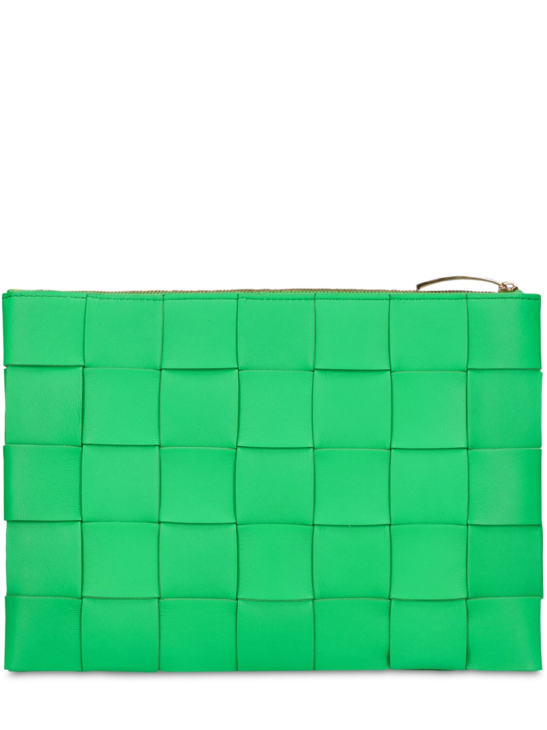 Shop Bottega Veneta Medium Intreccio Nappa Leather Pouch In Parakeet