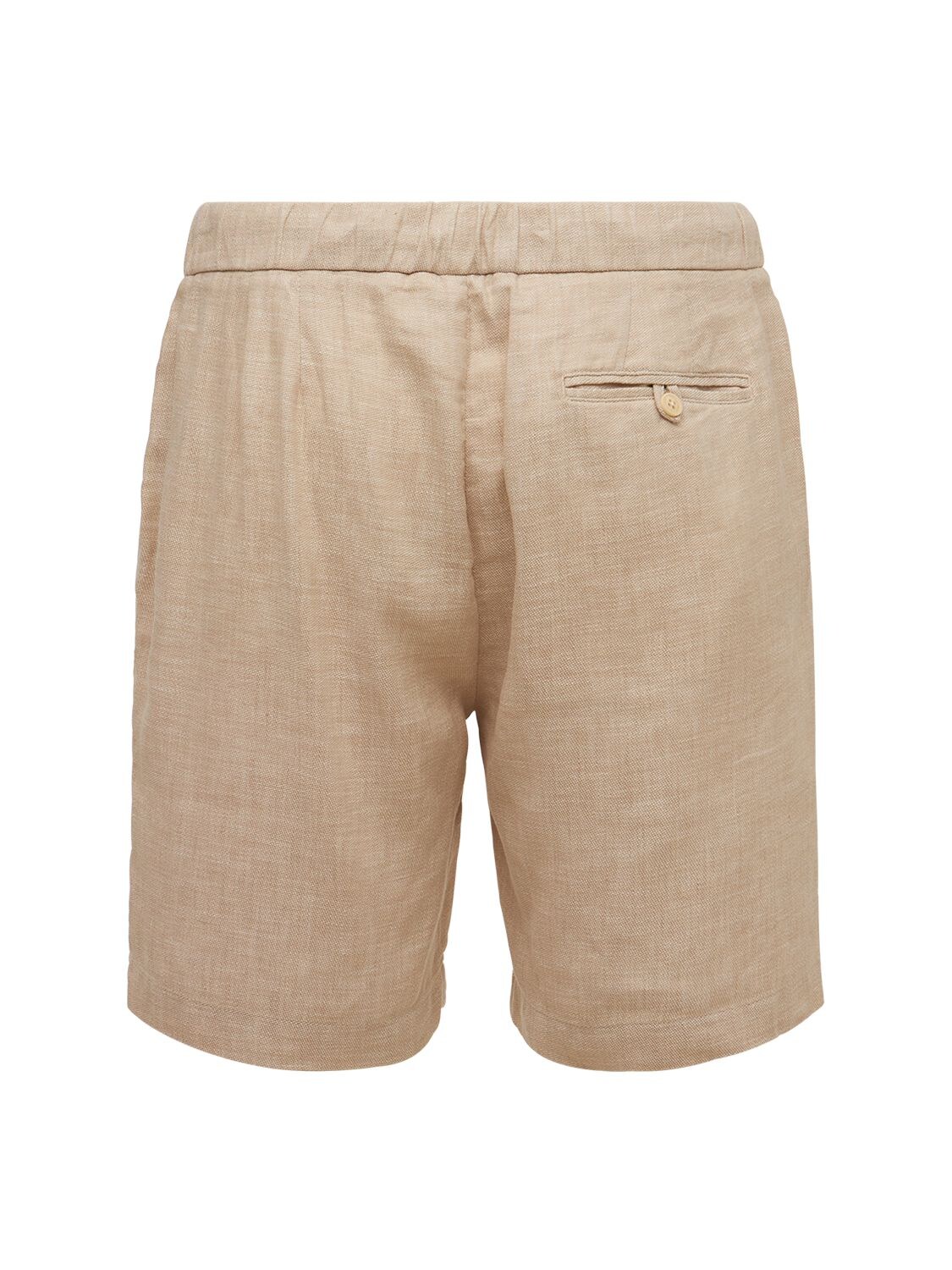 Shop Frescobol Carioca Felipe Linen & Cotton Shorts In Sand