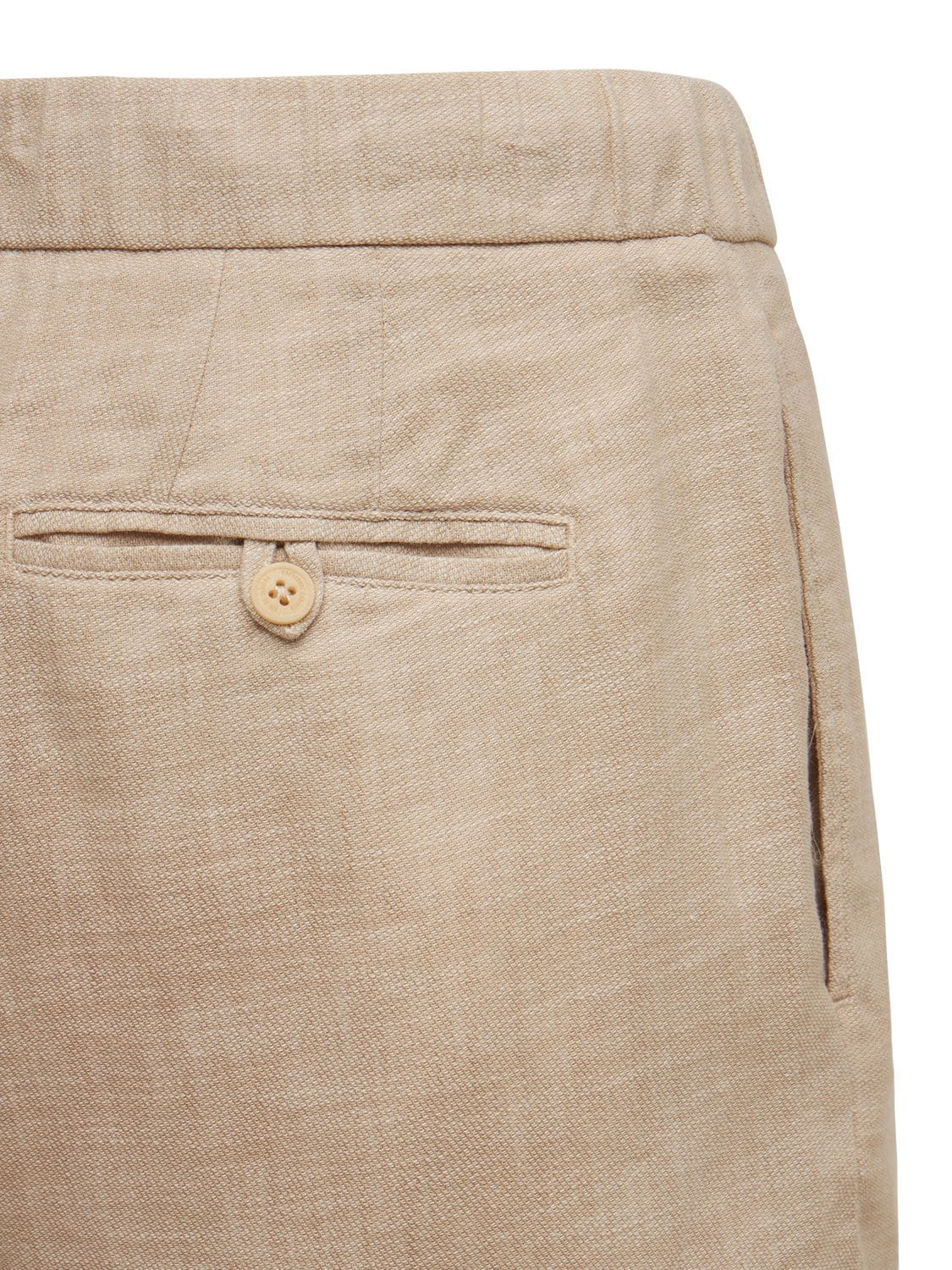 Shop Frescobol Carioca Felipe Linen & Cotton Shorts In Sand