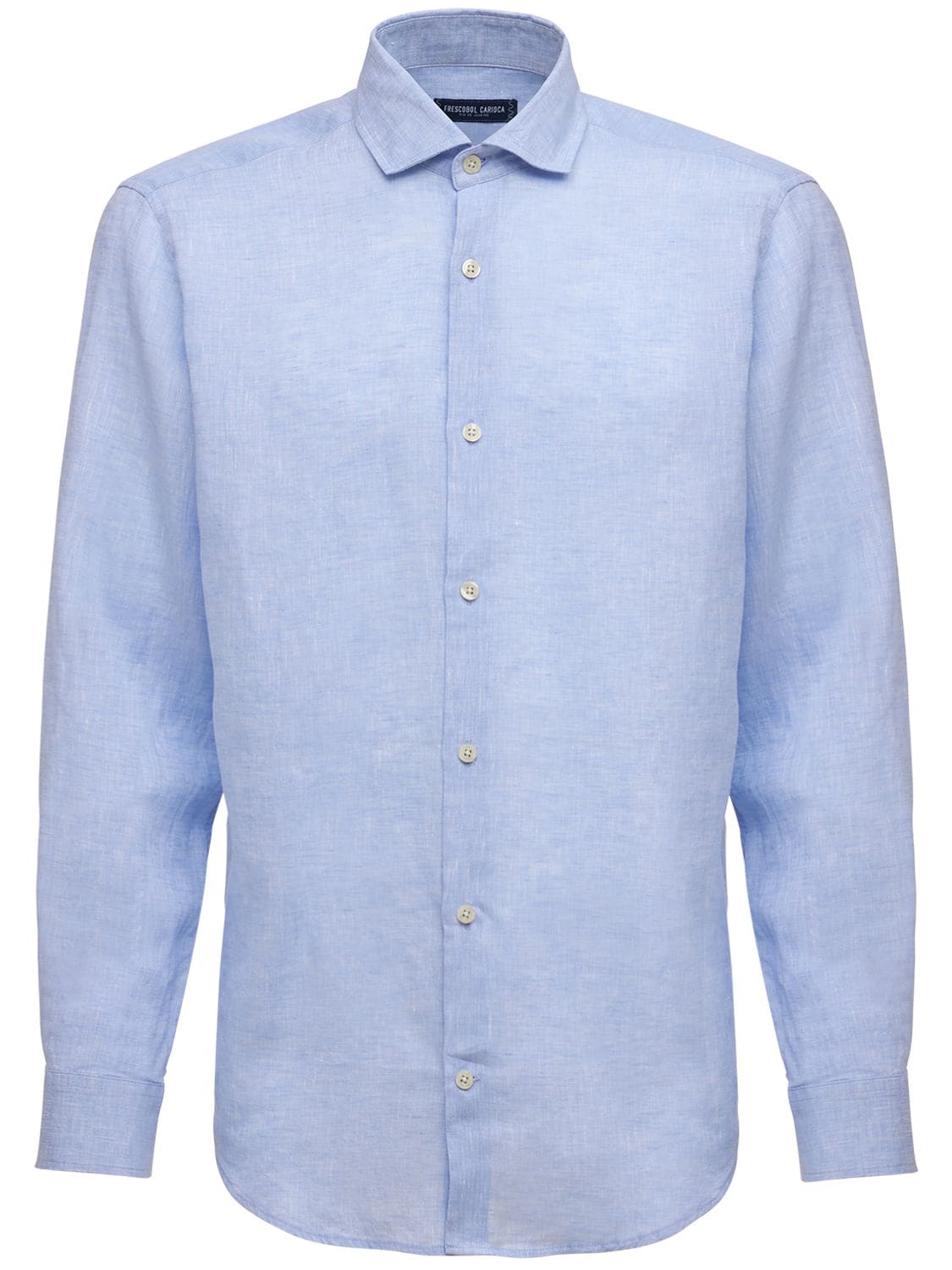 Frescobol Carioca Antonion Linen Shirt In Light Blue
