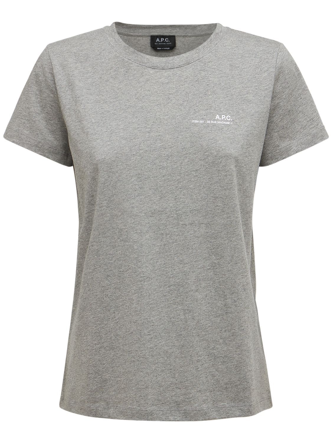 Apc Cotton Jersey T-shirt In Grey