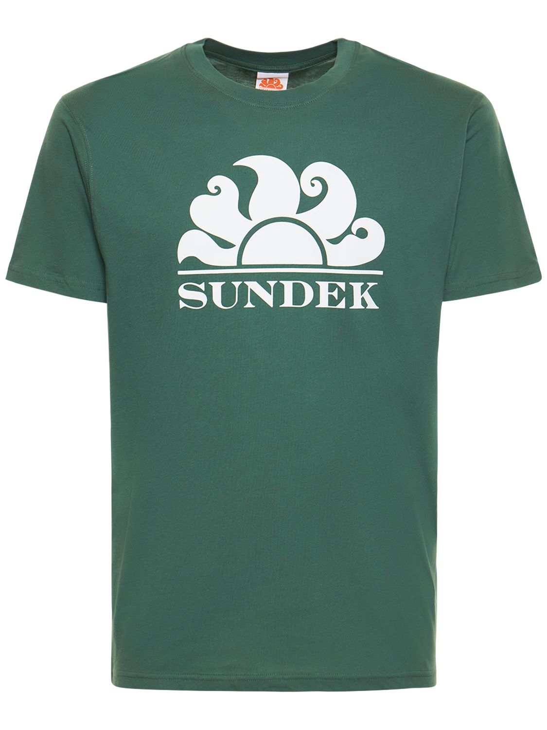 Sundek Logo Print Cotton Jersey T-shirt In Myrtle