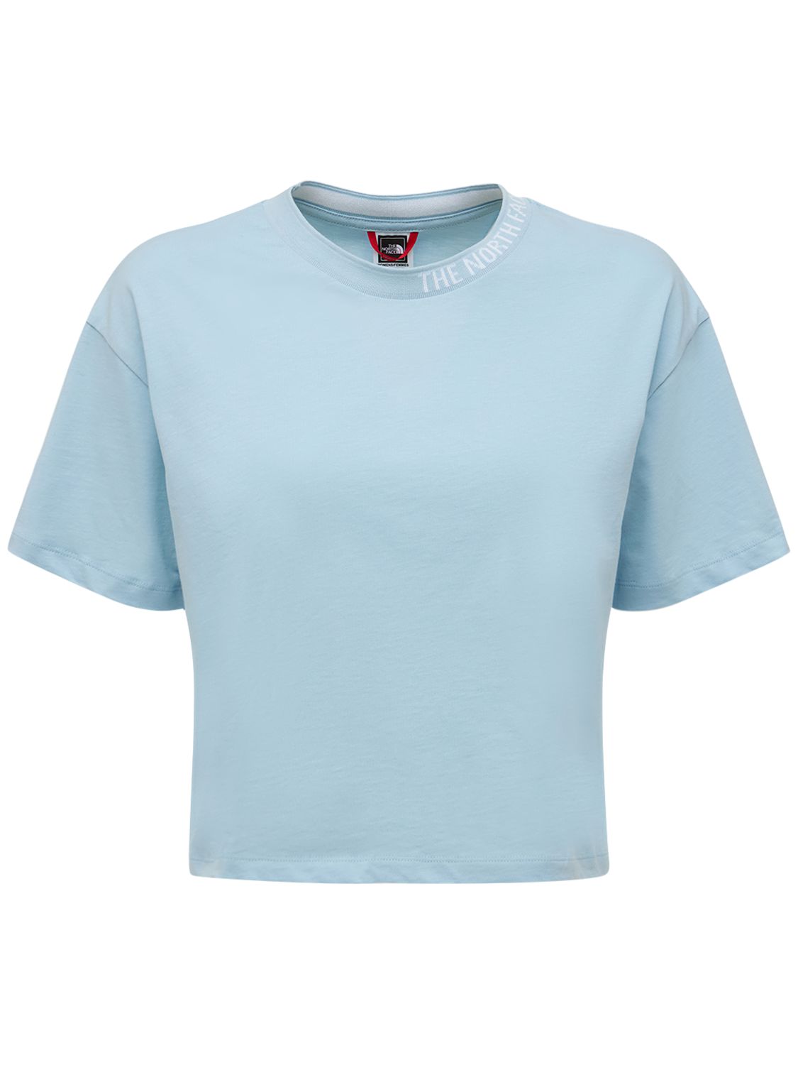 The North Face Zumu Cropped Cotton T-Shirt Beta Blue