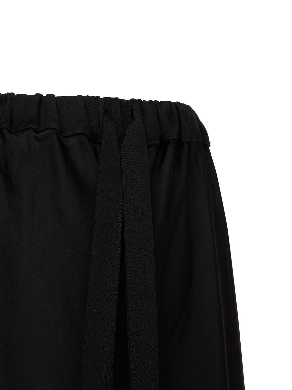 Sleeper Boudoir Feather Trim Flared Trousers In Black