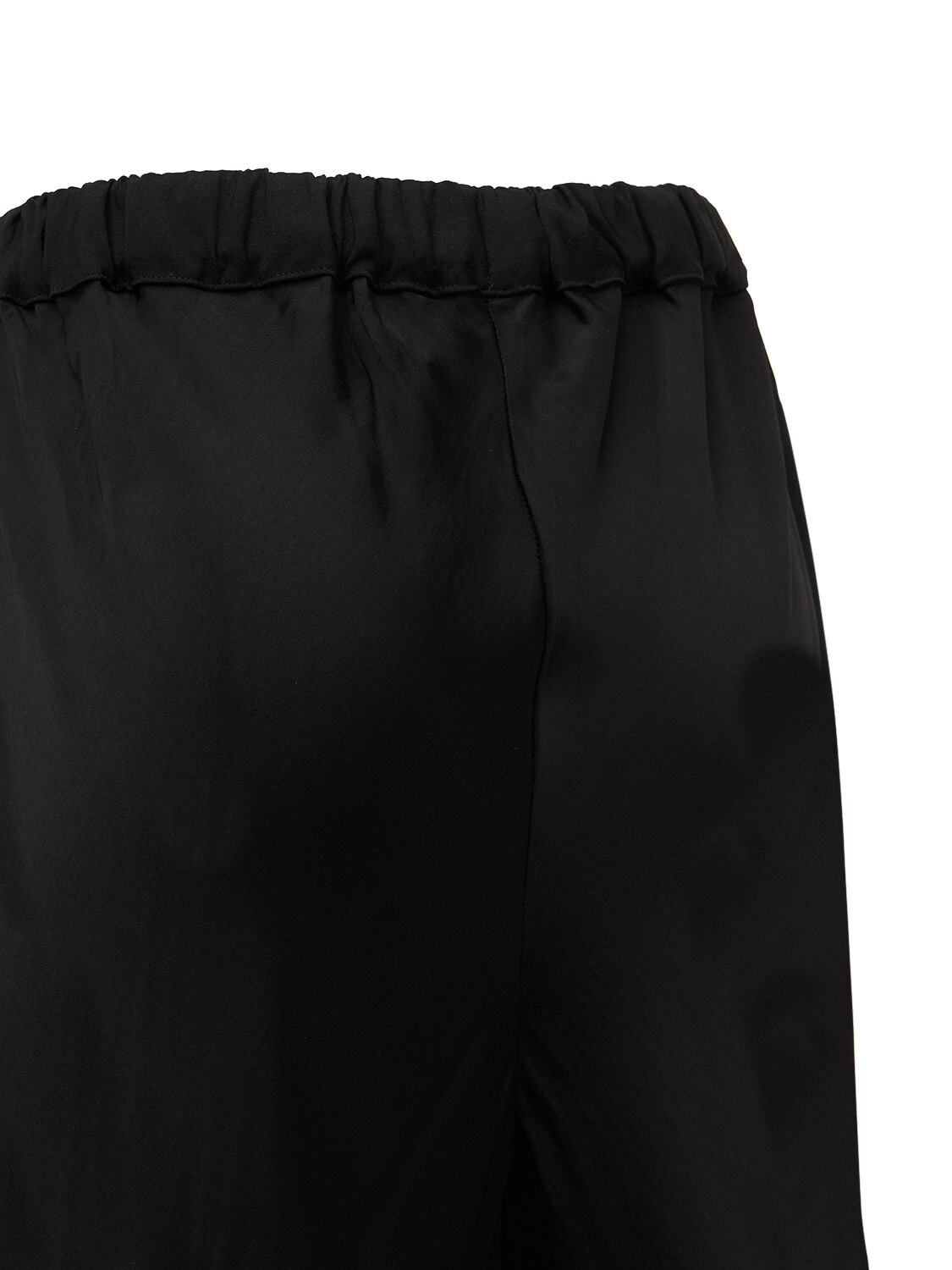 Sleeper Boudoir Feather Trim Flared Trousers In Black