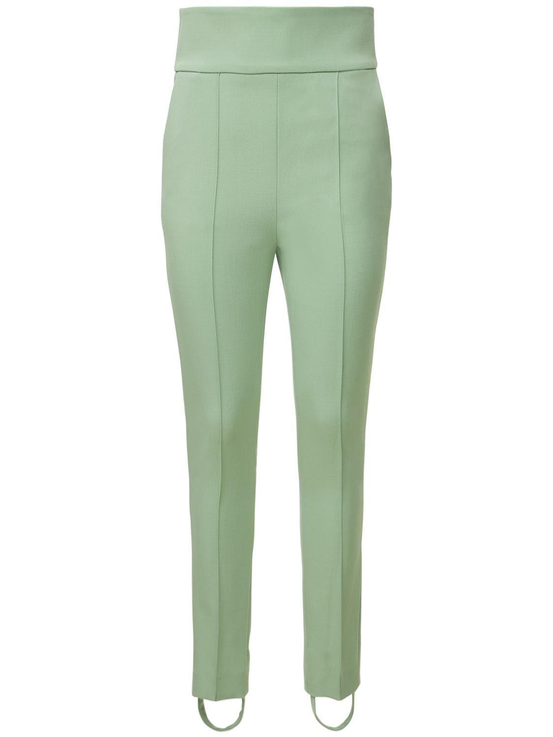 LOULOU STUDIO PINZON STRETCH WOOL PANTS W/ STIRRUPS